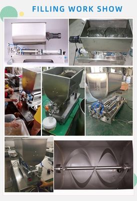 200 BPH полуавтоматическая пневматическая машина для наполнения жидкости с нагревателем и смесителем