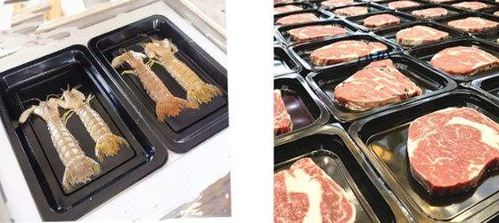 Машина для вакуумной упаковки с цифровой панелью управления и запечатывающей поднос для переработки приготовленных продуктов питания